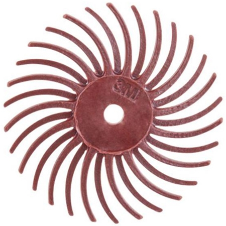 3M 9/16" Radial Bristle Disc 220-Grit, Red