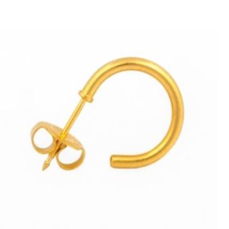 Gold-Plated Half Inch Hoops