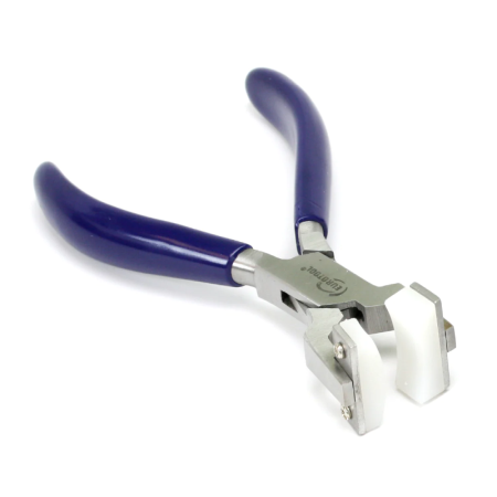Euro Tools Nylon Jaw Bracelet Bending Plier with a gentle arc and smooth nylon jaws.