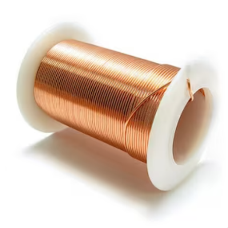 Spool of 20-gauge pure solid copper wire on a white background.