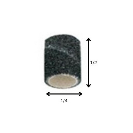 Silicon Carbide Coarse Grit Abrasive Bands - 1/4" x 1/2" - Close-up view showcasing grit size and band profile