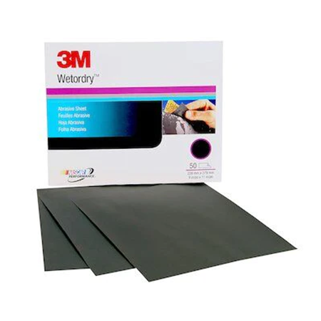 3M Wetordry Paper Sheet 431Q - Silicon Carbide Abrasive - Wet and Dry Applications