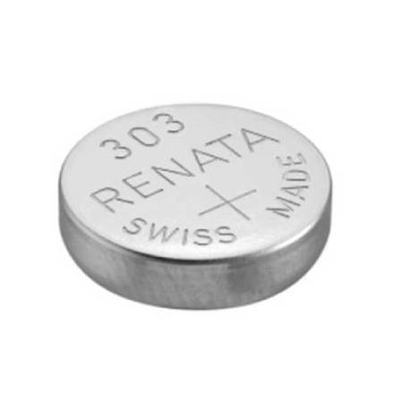 Renata 303 - TS Battery Close-up, 1.55V Silver Oxide Power, Leak-Resistant Design