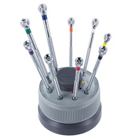 Bergeon Screwdriver Set 0.5mm-2.5mm With Spare Blades