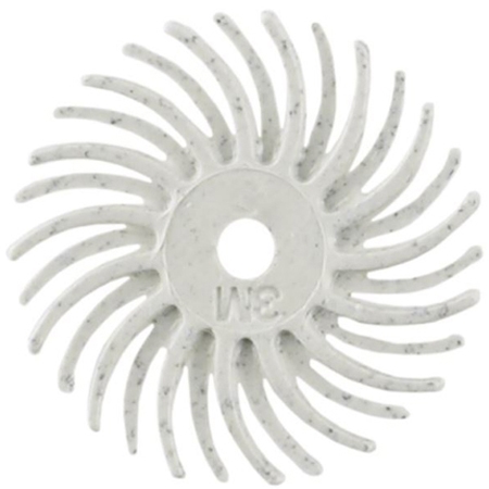 3M 9/16" Radial Bristle Disc, 120-Grit, White