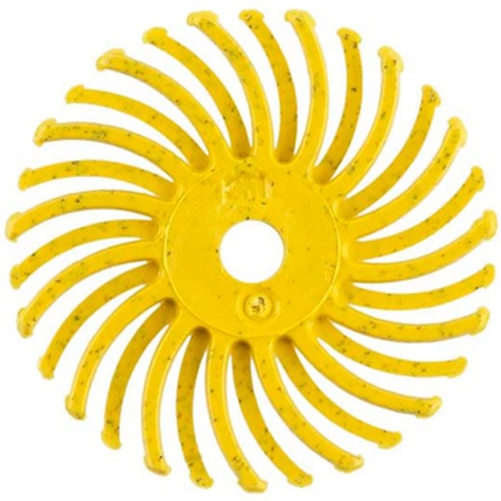 3M 3/4" Radial Bristle Disc, 80-Grit, Yellow