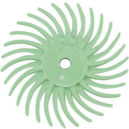 3M 9/16" Radial Bristle Disc, 50-Grit, Green