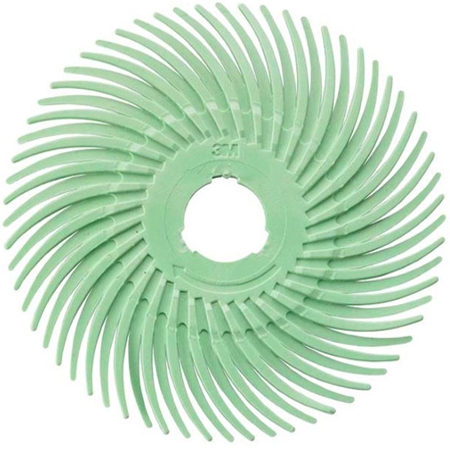 3M® Radial Bristle Disc, 1-Micron, Light Green