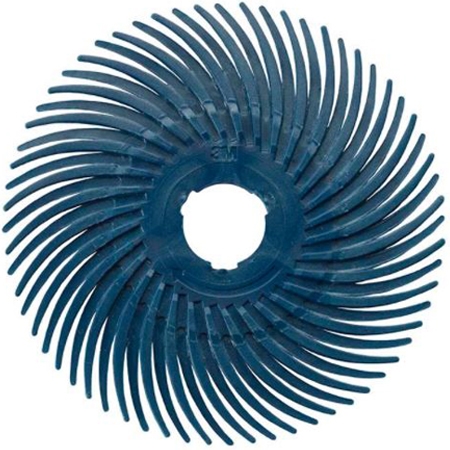3M® Radial Bristle Discs, Blue Pumice Grit Dia. 3"