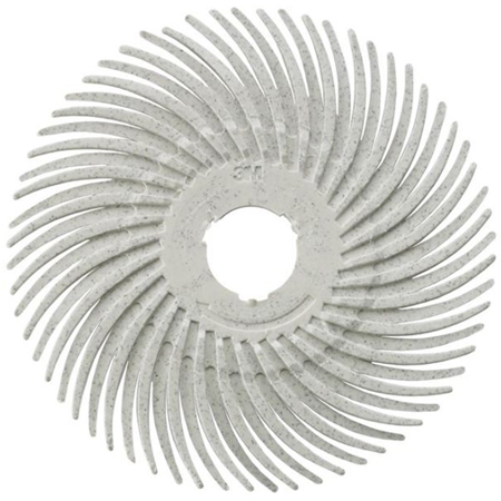 3M® Radial Bristle Discs, White 120 Pumice Grit Dia. 3"
