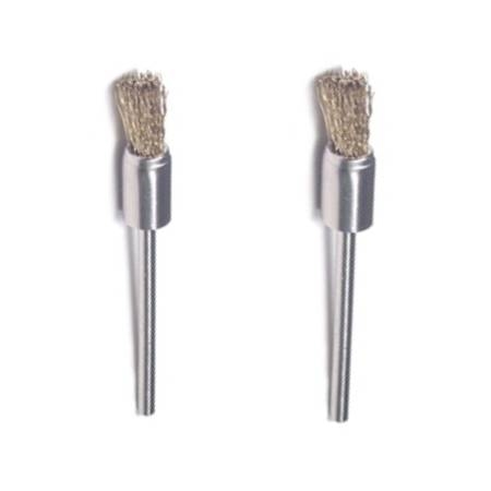 Mandrel Mounted Straight End Brushes, Brass Wire (1/4in. Trim)