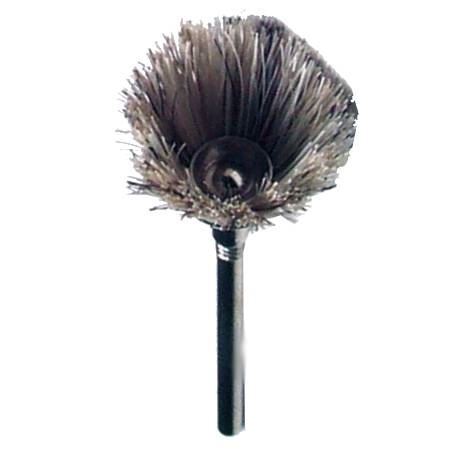 Mandrel Mounted Straight End Brushes, Steel Wire (1/4in. Trim)