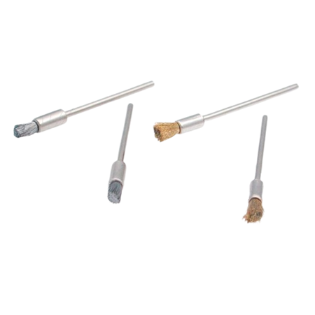 End Wire Mtd Brush Brass Straight