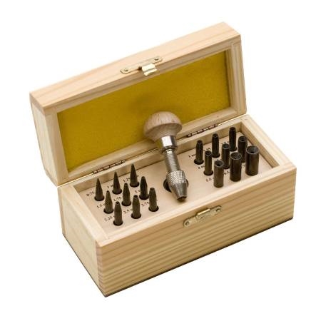 18-Piece Stone Setting Tool Set | Prong Pushing & Burnishing (Jewelers Toy Store)