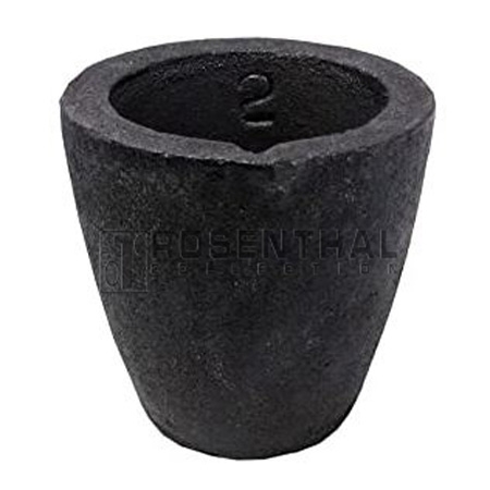 Clay Graphite Crucible #2 – 120 oz Capacity for Melting & Casting Non-Ferrous Metals