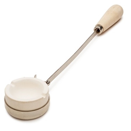 Crucible Melting Dish with Handle – 120 DWT (6 oz) | Fused Silica for Gold & Silver