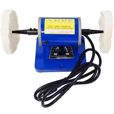 TM-2 Jewelry Rock Polishing Buffer Machine – 200W 110V Bench Lathe Polisher