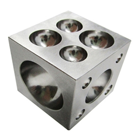 Square Dapping Block Die 65mm Made of High Carbon Steel with Various Cavity Sizes for Metal Shaping
