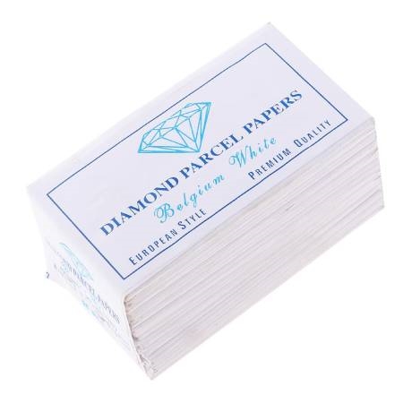 White Inside European-Style Diamond & Gemstone Parcel Papers – 25 Pack | Professional Protection & Storage