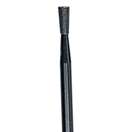 Close-up image of Diamond Bur 2 x 5mm Med/Fine featuring medium/fine diamond grit on stainless steel shank, ideal for precise carving and shaping in jewelry, dental, and model making.