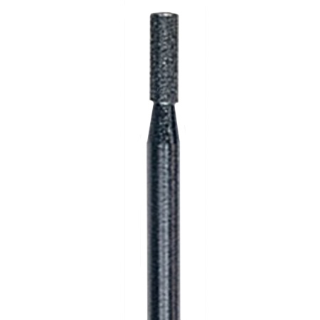 Close-up image of Diamond Bur 2 x 7mm Med/Fine featuring medium/fine diamond grit on stainless steel shank, designed for precise carving and shaping in jewelry, dental, and model making.