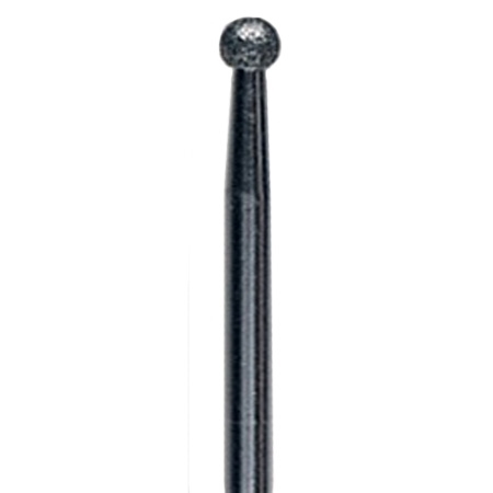 Diamond Bur 3 x 3mm Medium/Fine with stainless steel shank and electroplated diamond head, ideal for precision carving and shaping of stone, metal, and glass.