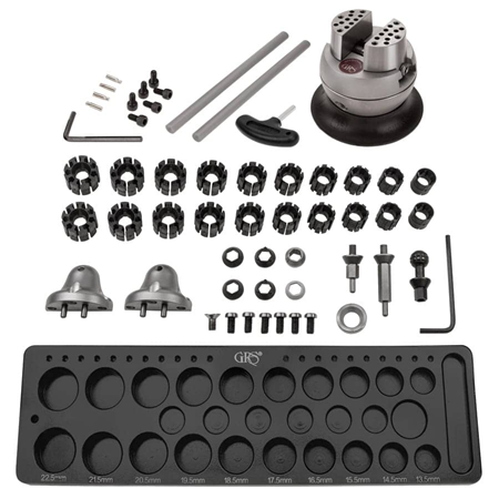 GRS Alexandre Stone Setter's Package with MicroBlock®, Ring Fixture, and Mandrels for Precision Stone Setting