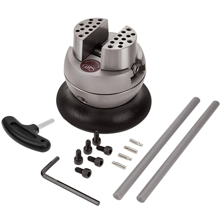 GRS MicroBlock Ball Vise with Self-Centering Jaws and Precision Brake for Jewelry Work