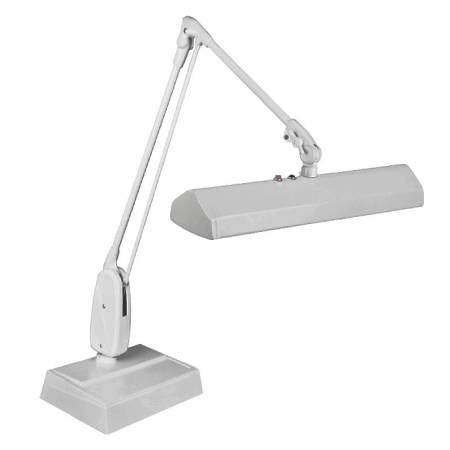 Dazor® 2-Tube Fluorescent Diamond Lamp – 30" Reach, 110V, Daylight Tubes for Jewelers