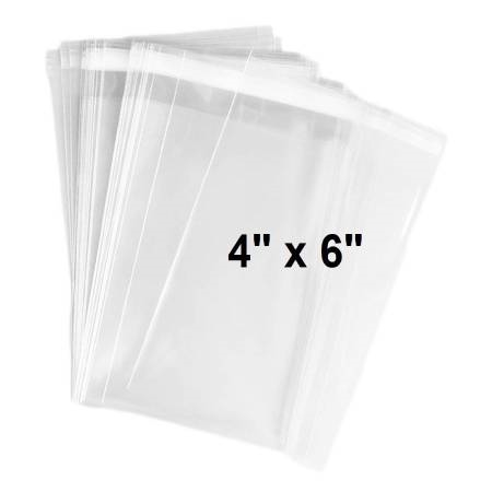Reclosable Bag 4" x 6" | 4x6 PVC Bags | Resealable Clear Pouches