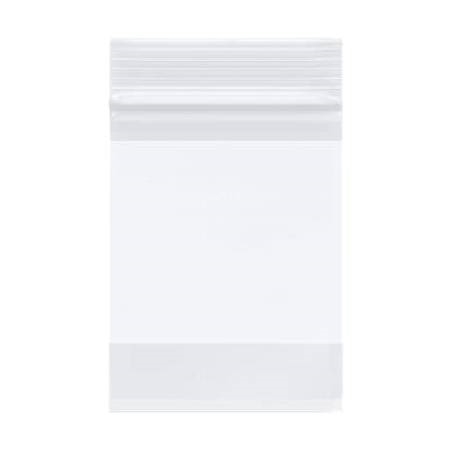 Reclosable White-Block Bag 3" x 4" | 3x4 PVC Zipper Bags | White Block | Resealable Bags
