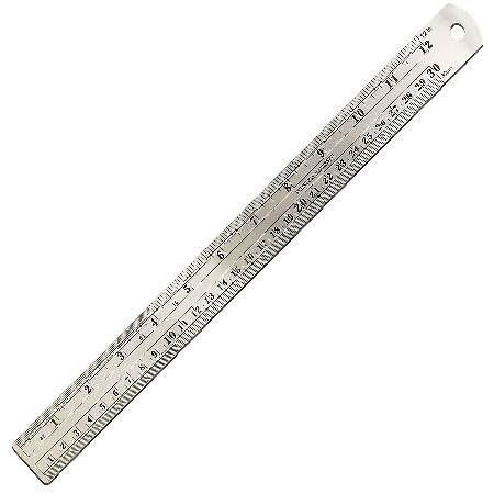 12-Inch Stainless Steel Ruler – Precision Measuring Tool for Jewelers & Craftsmen