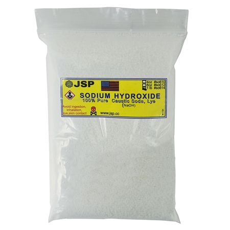 JSP® Sodium Hydroxide 100% Pure Caustic Soda, Lye 1LB – Premium NaOH for Soap Making & Industrial Use