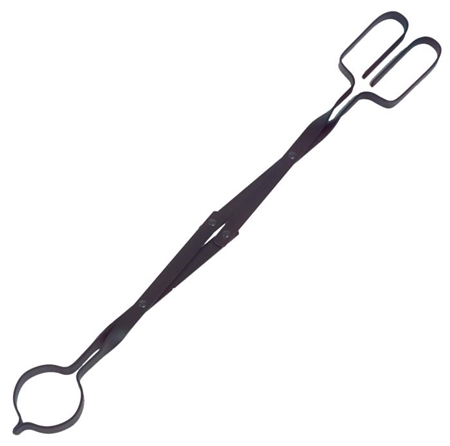 26" Black Steel Scissor Tongs – Hearth, Fire Pit & Crucible Handling Tool