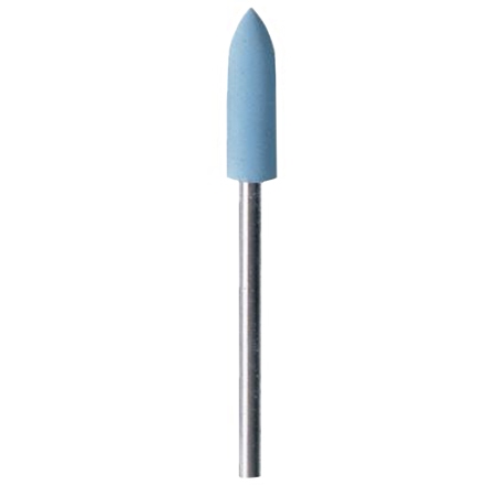 Silicone Mounted Polisher Bullet Light Blue Fine