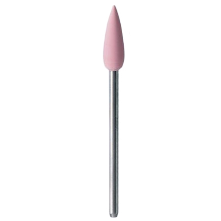 Pink Extra-Fine Grit Large Bud Silicone Polisher Mounted for Precision Jewelry Finishing