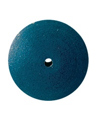 EVEFLEX K.E. BLUE, COARSE 5/8 Polishing Wheel in Use on Jewelry - Side View